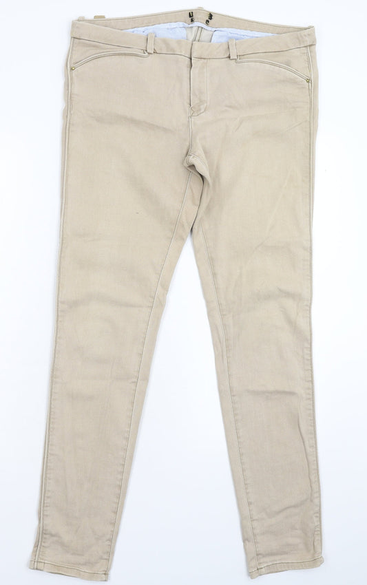 Preworn Womens Grey  Denim Skinny Jeans Size 36 in L30 in