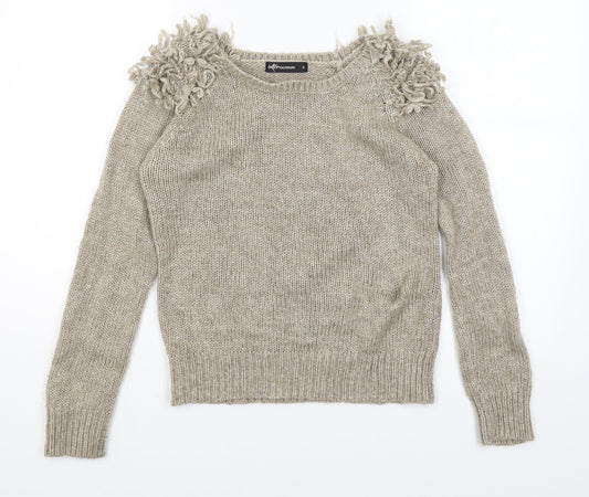 Internacionale Womens Beige   Pullover Jumper Size 8