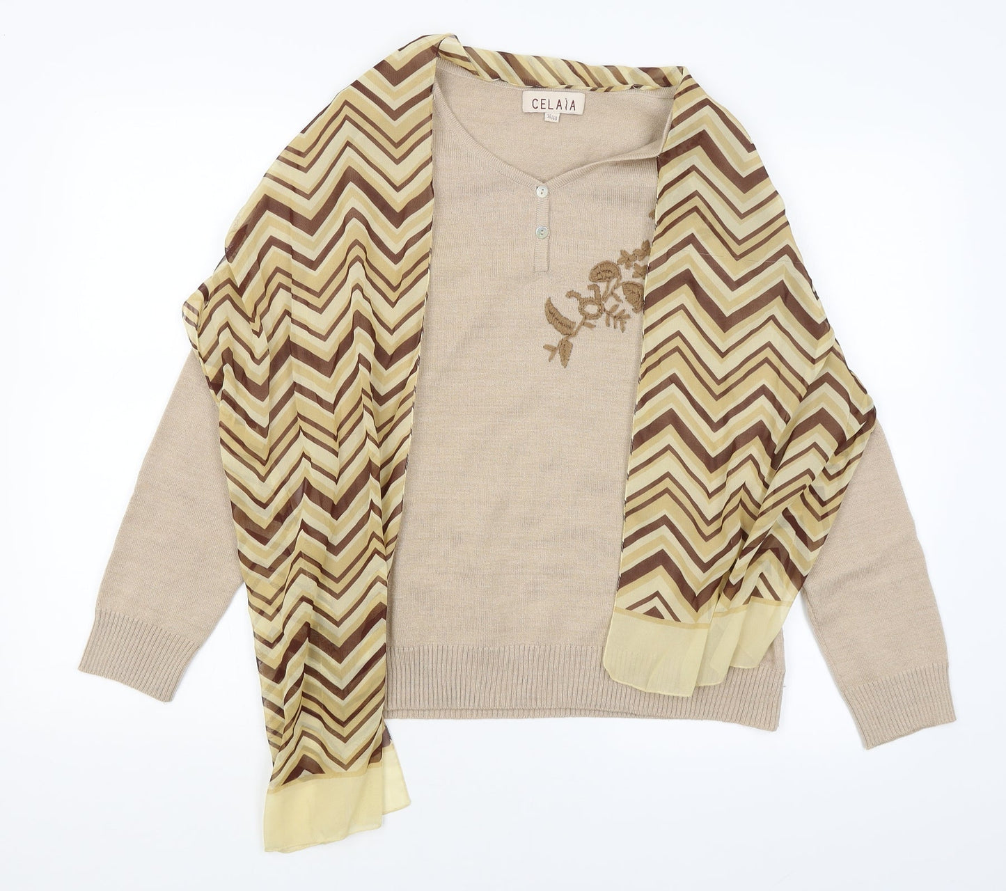Celaia Womens Brown   Pullover Jumper Size 10