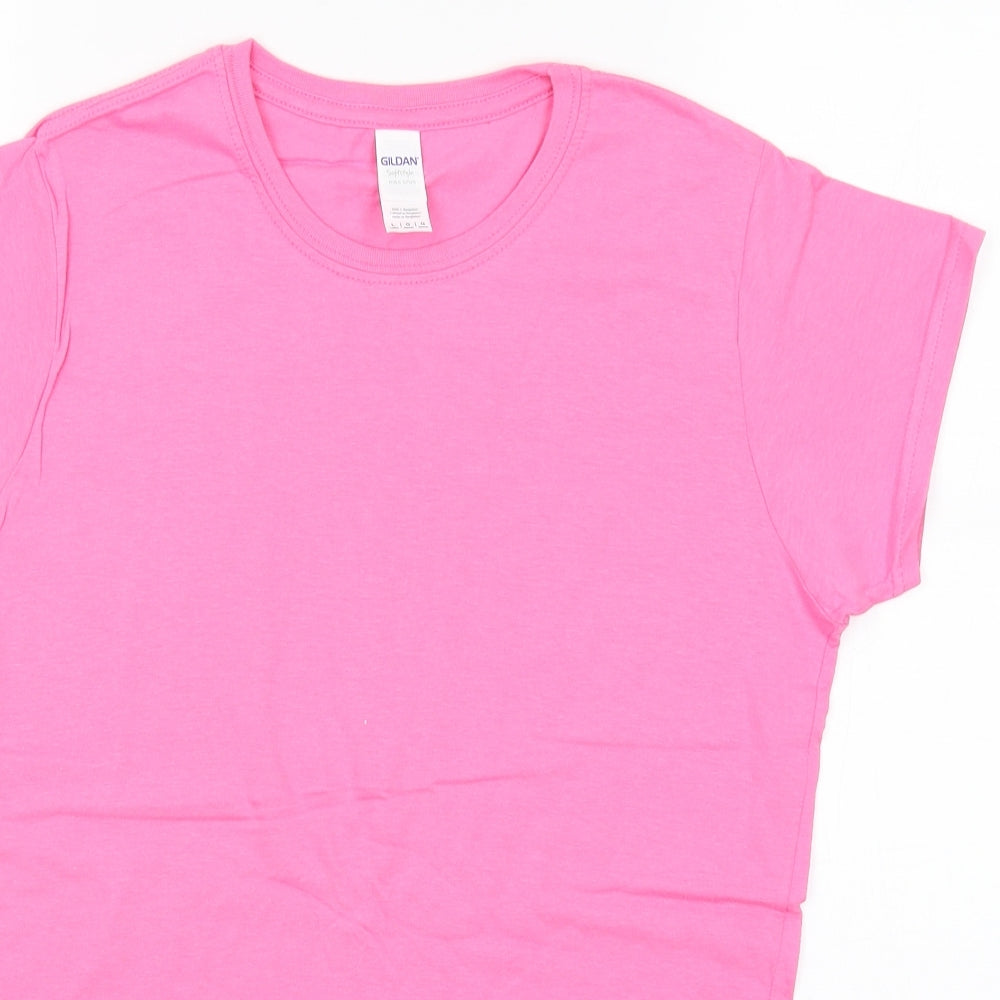 Gildan Womens Pink   Basic T-Shirt Size L