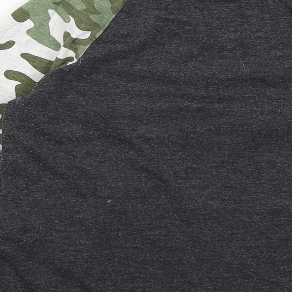 So Cute Boys Grey Camouflage  Basic T-Shirt Size 2-3 Years  - Little Planet Hero