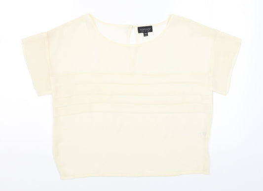 Topshop Womens Ivory   Basic Blouse Size 8