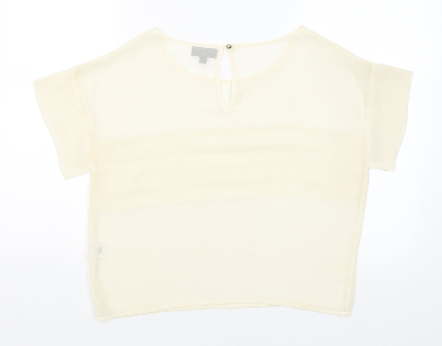 Topshop Womens Ivory   Basic Blouse Size 8