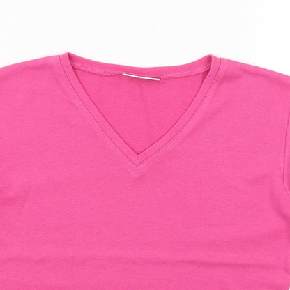 Preloved Joie De Vivre Womens Pink   Basic T-Shirt Size S - Detail