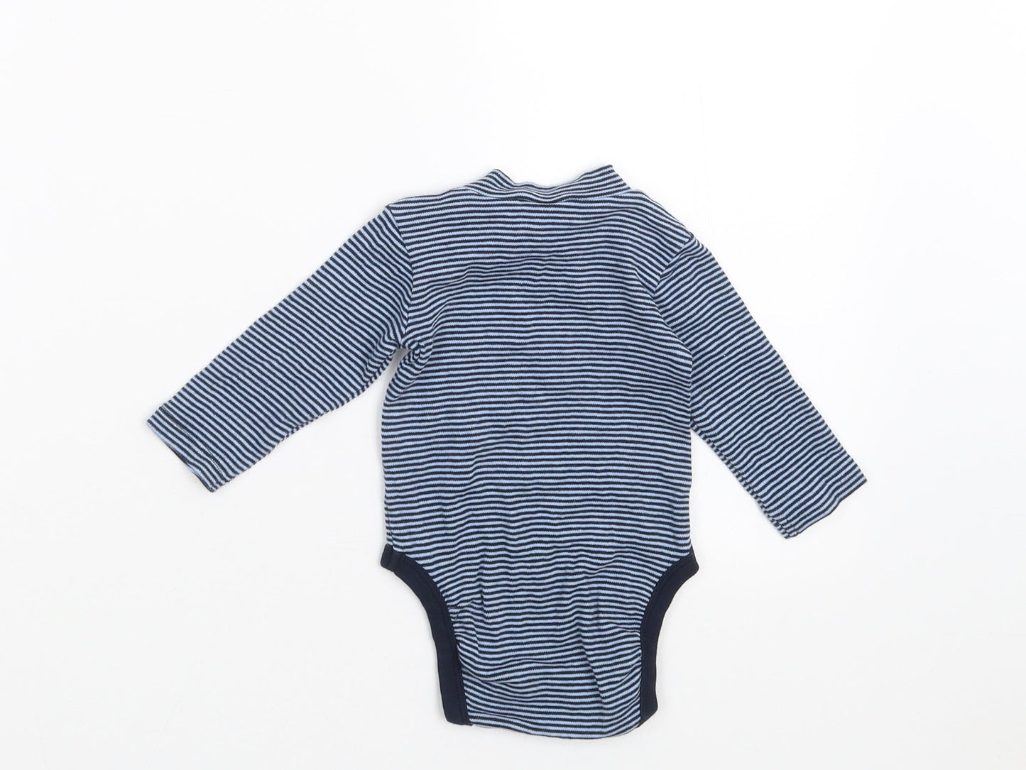 Ostin Boys Blue Striped  Babygrow One-Piece Size 0-3 Months  - never grow up