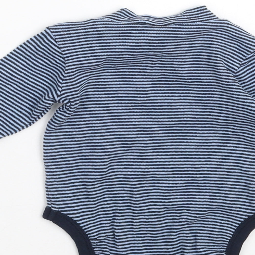 Ostin Boys Blue Striped  Babygrow One-Piece Size 0-3 Months  - never grow up
