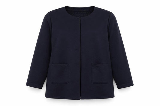 Gabriella Vicenza Womens Blue Geometric  Overcoat Jacket Size 16