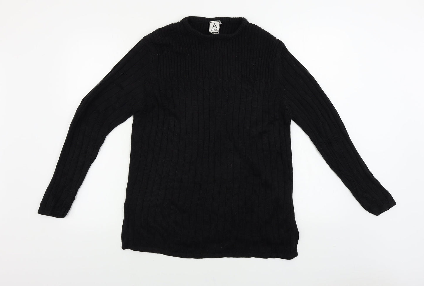 Aniela  Womens Black   Pullover Jumper Size L