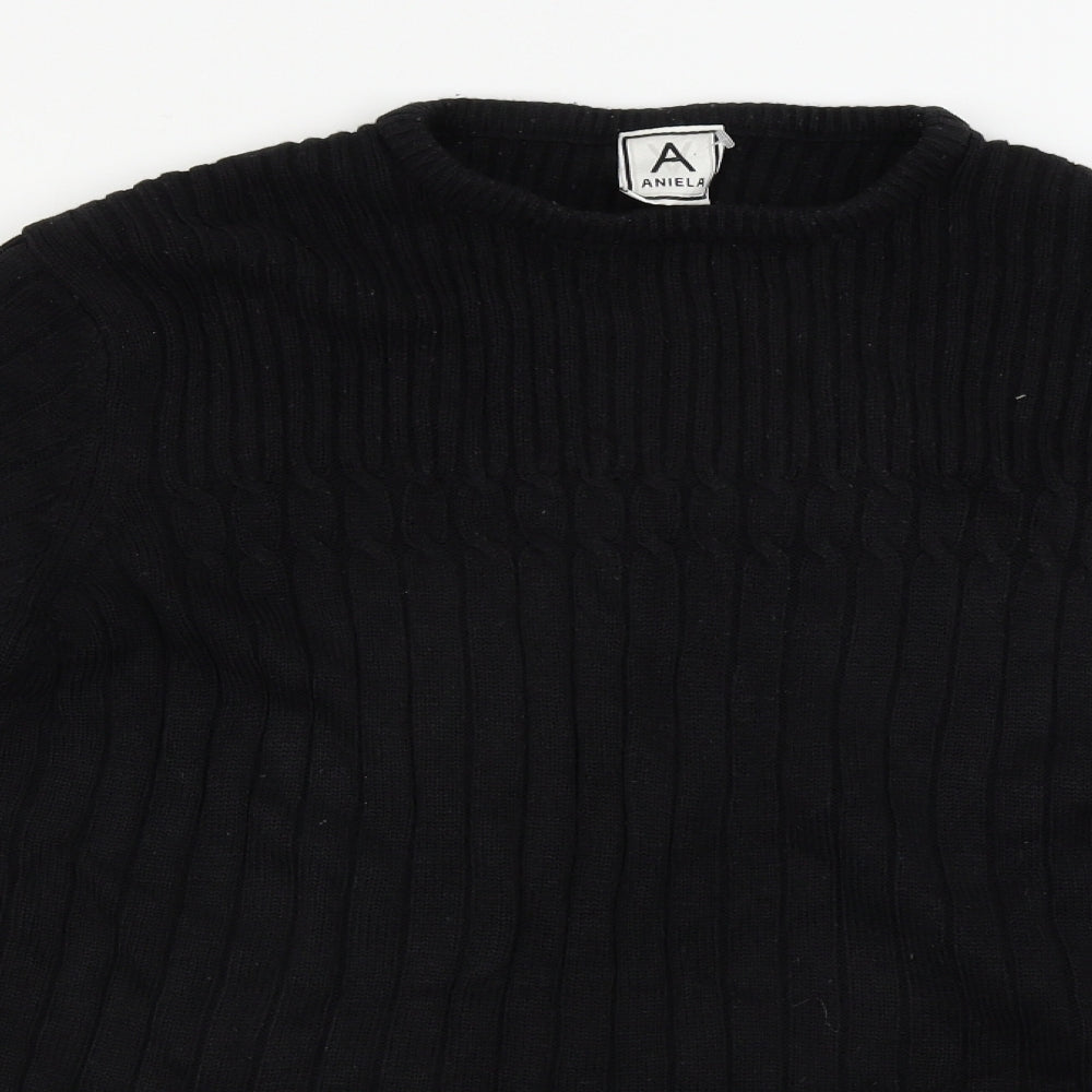 Aniela  Womens Black   Pullover Jumper Size L
