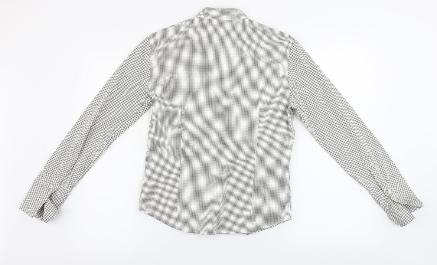 NEXT  Womens Grey Check  Basic Button-Up Size 10