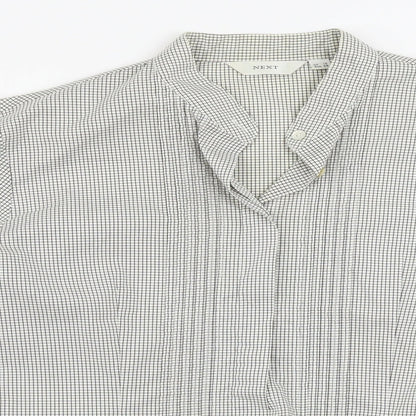 Next  Womens Grey Check  Basic Button-Up Size 10