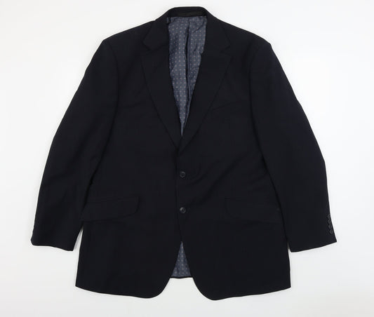 Impressions Mens Black Striped  Jacket Blazer Size 46