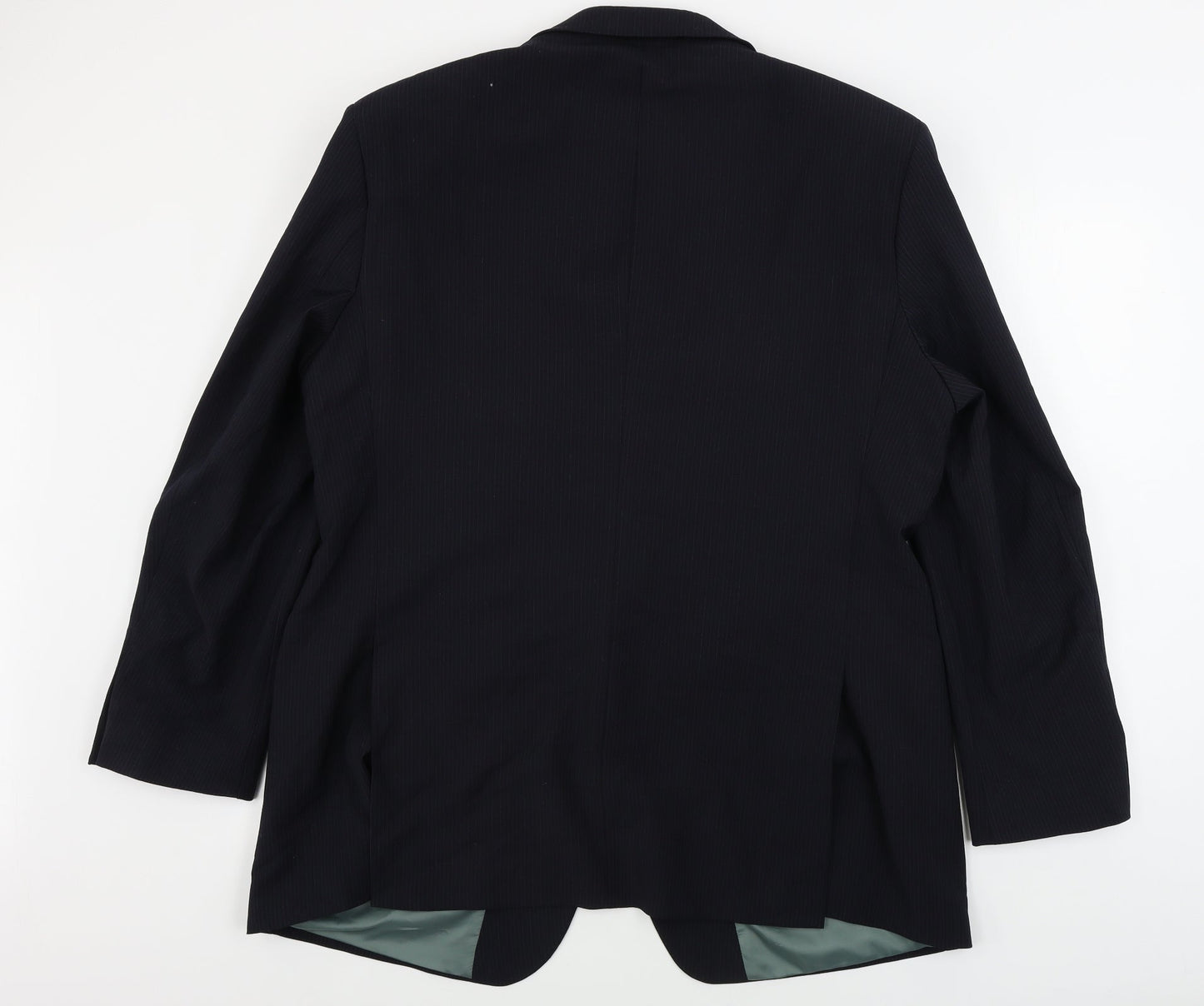 Impressions Mens Black Striped  Jacket Blazer Size 46