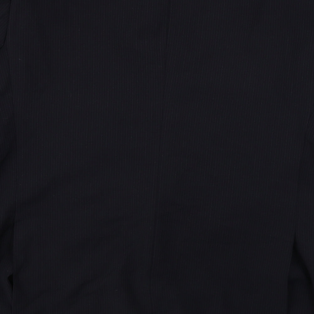 Impressions Mens Black Striped  Jacket Blazer Size 46