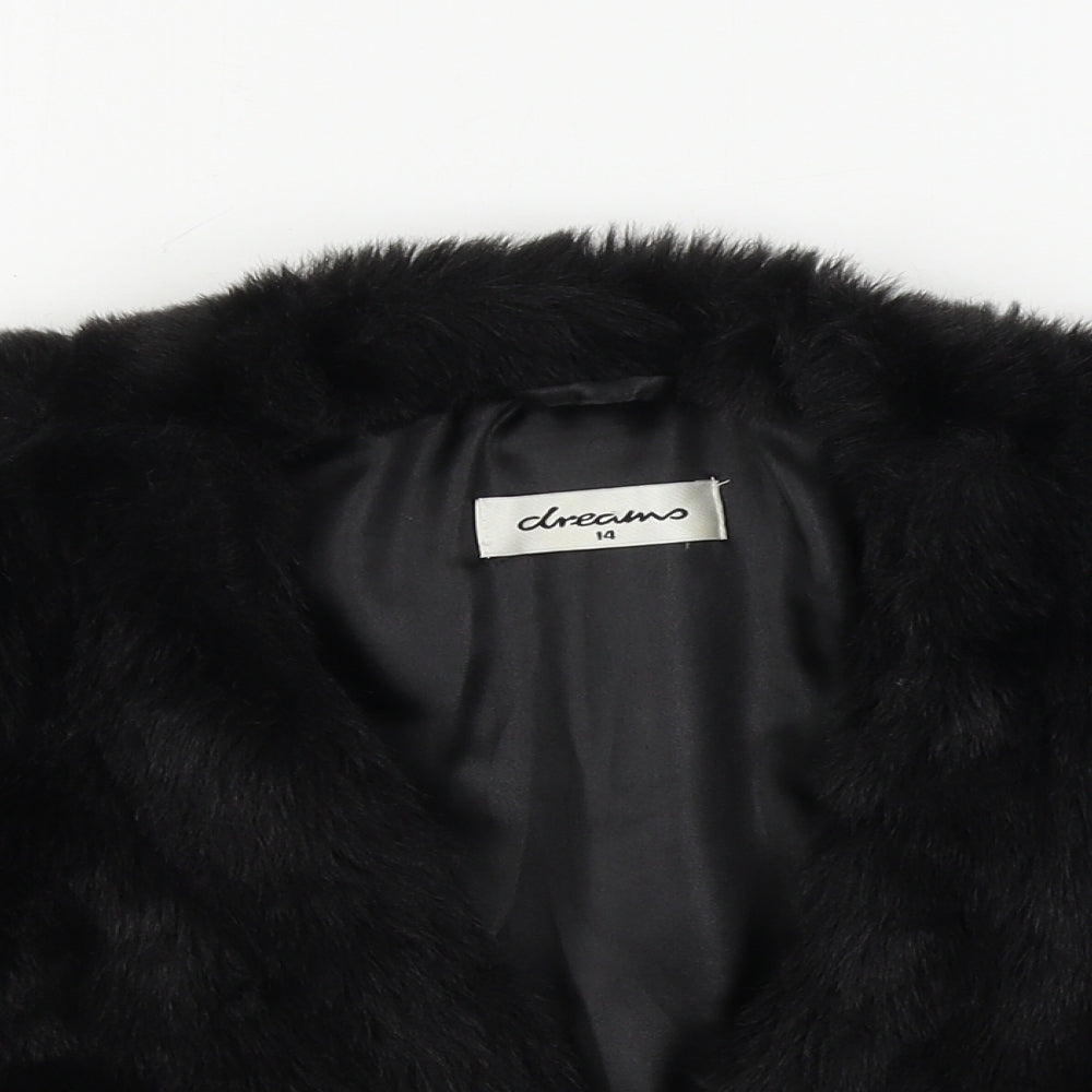 Dreams  Womens Black   Jacket Coat Size 14