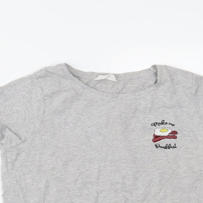 Boux Avenue Womens Grey   Basic T-Shirt Size 8