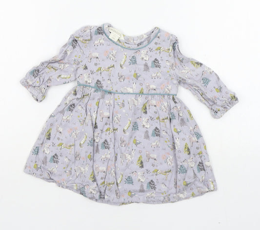 Monsoon Baby Blue Geometric  A-Line  Size 0-3 Months
