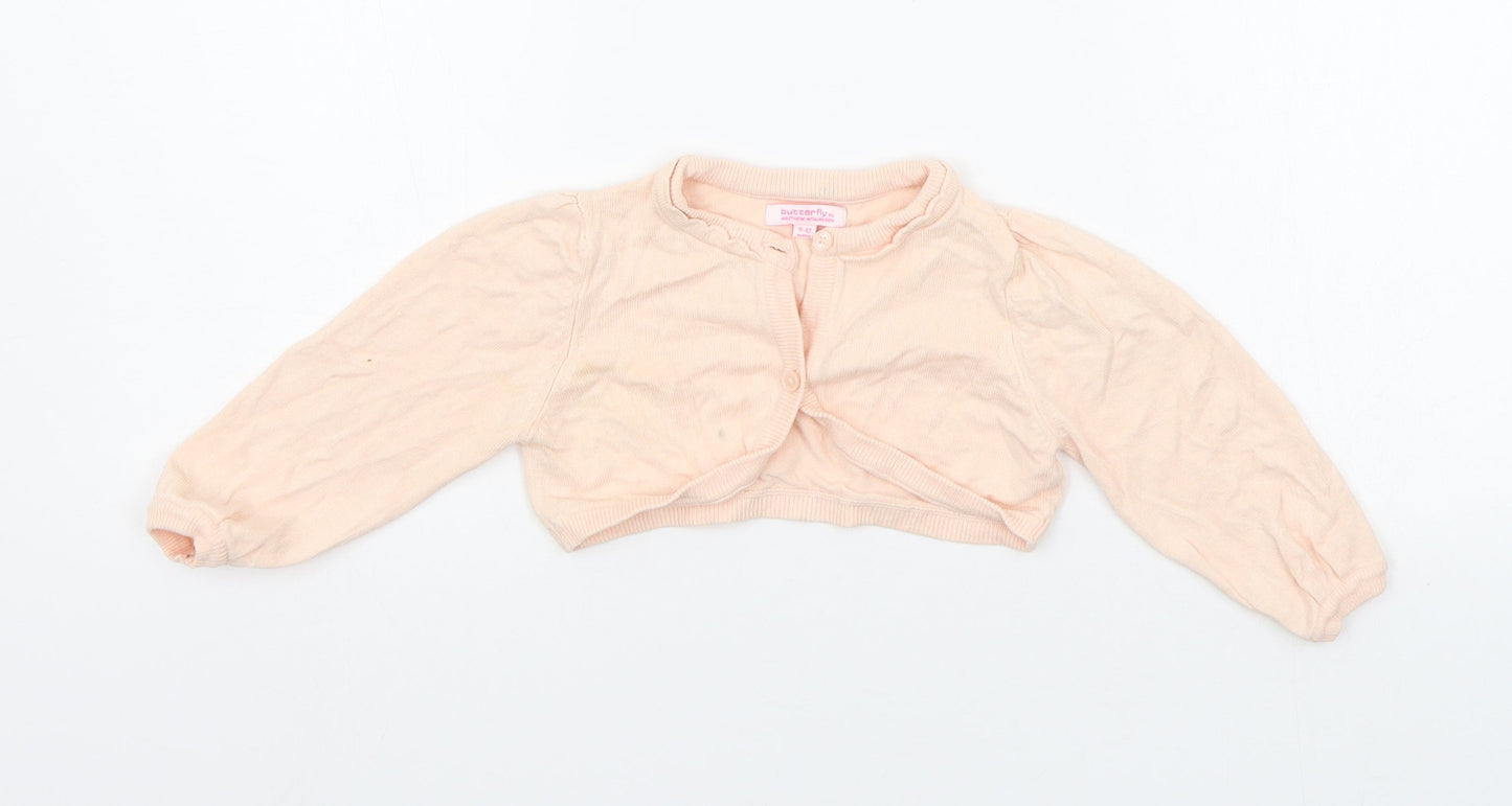 Butterfly Baby Beige   Cardigan Jumper Size 9-12 Months