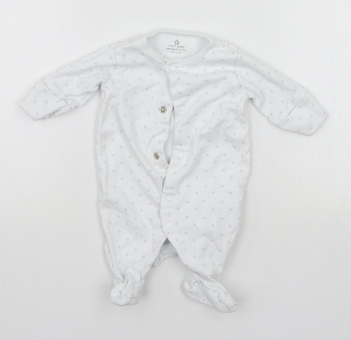 NEXT Baby White Geometric  Babygrow One-Piece Size Newborn