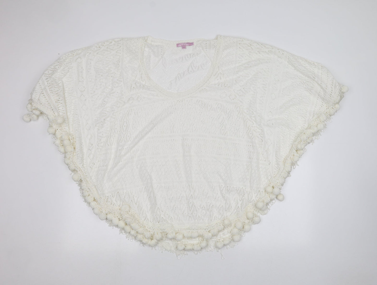 Calypso Womens White   Pullover Jumper Size S