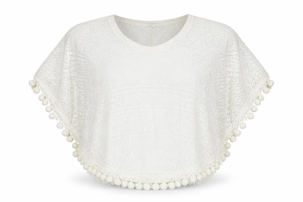 Calypso Womens White   Pullover Jumper Size S