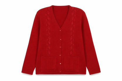 Beau Monde Womens Red   Jacket Coatigan Size L