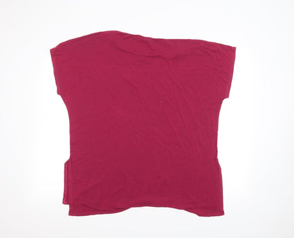 emilia  Womens Pink   Basic T-Shirt Size XL