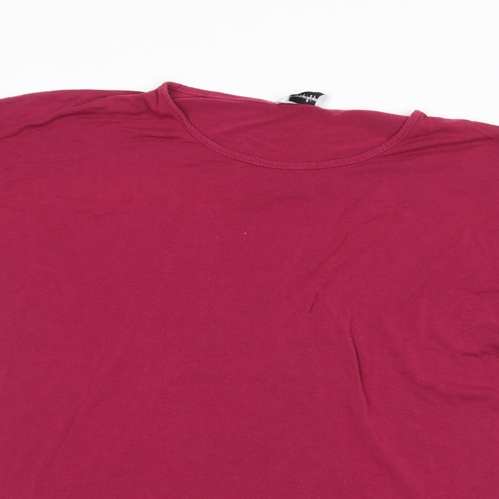 emilia  Womens Pink   Basic T-Shirt Size XL