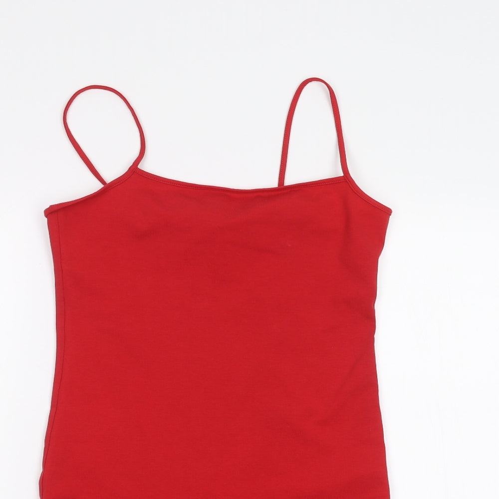 H&M Womens Red   Basic Blouse Size M