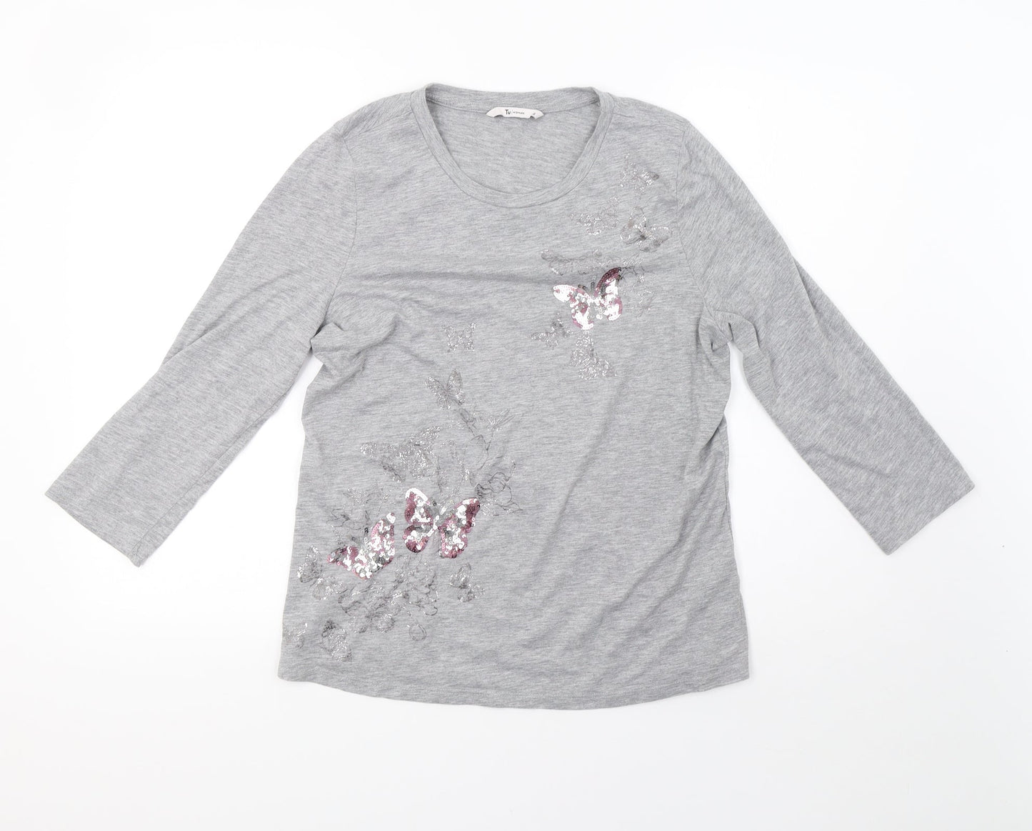 Sainsburys Womens Grey   Pullover Sweatshirt Size 12