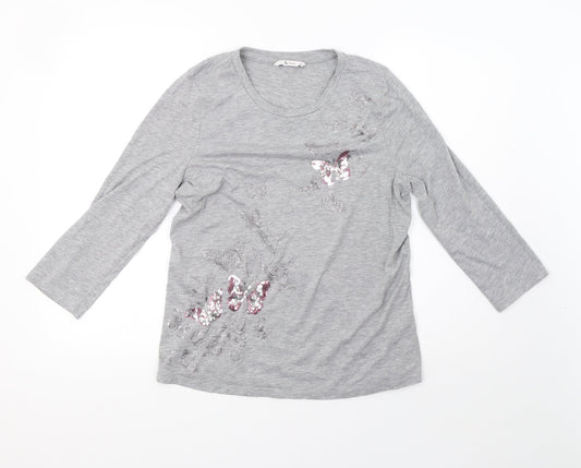 Sainsburys Womens Grey   Pullover Sweatshirt Size 12