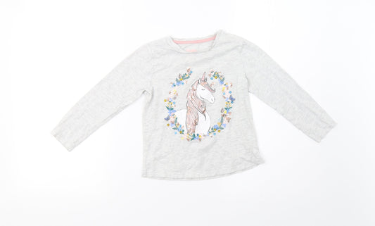 Matalan Girls Grey   Pullover Sweatshirt Size 6 Years