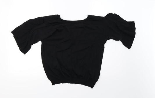 NEXT Womens Black   Cropped T-Shirt Size 12