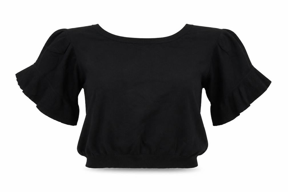 NEXT Womens Black   Cropped T-Shirt Size 12