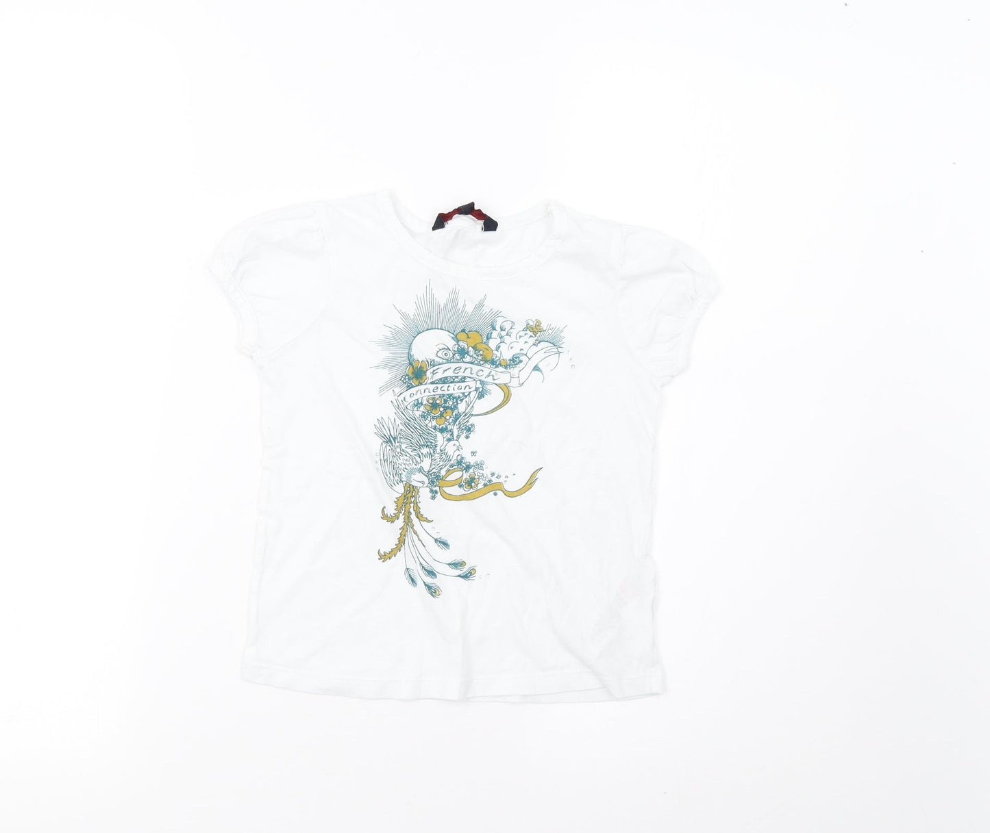 French Connection Girls White   Basic T-Shirt Size 6 Years