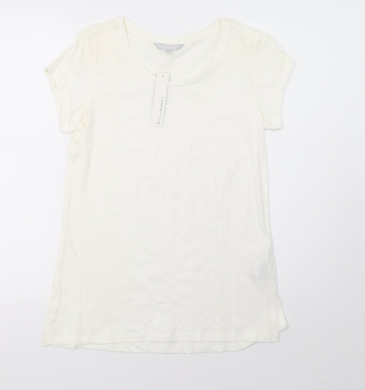 Red Herring Womens White   Basic T-Shirt Size 10