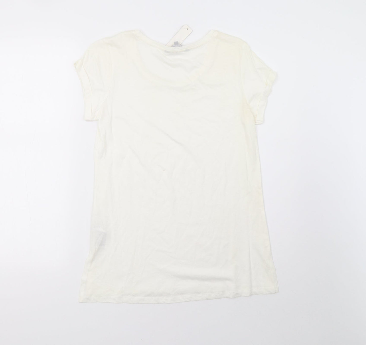 Red Herring Womens White   Basic T-Shirt Size 10