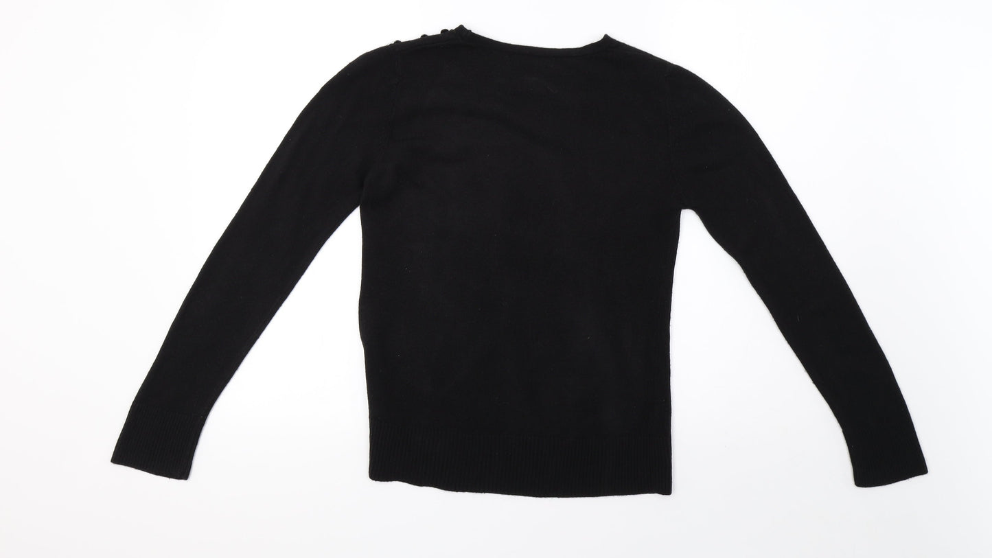 Primark Womens Black  Knit Pullover Sweatshirt Size 12