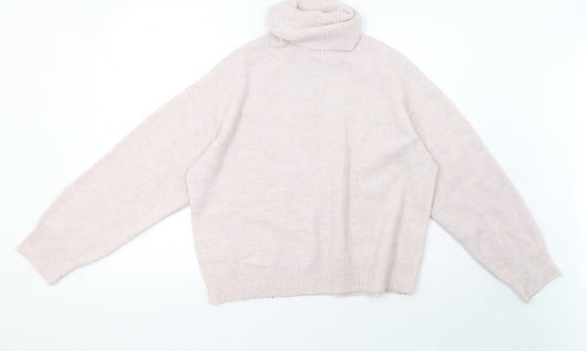 New Look Womens Pink  Knit Pullover Sweatshirt Size M