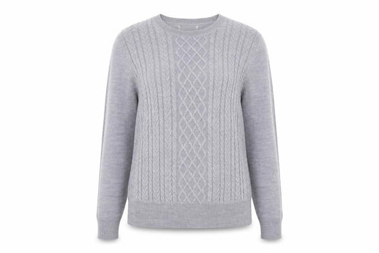 Matalan Womens Grey Geometric Knit Pullover Sweatshirt Size 10