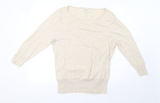 NEXT Womens Beige  Knit Pullover Sweatshirt Size 16