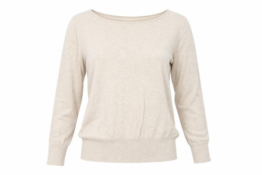NEXT Womens Beige  Knit Pullover Sweatshirt Size 16
