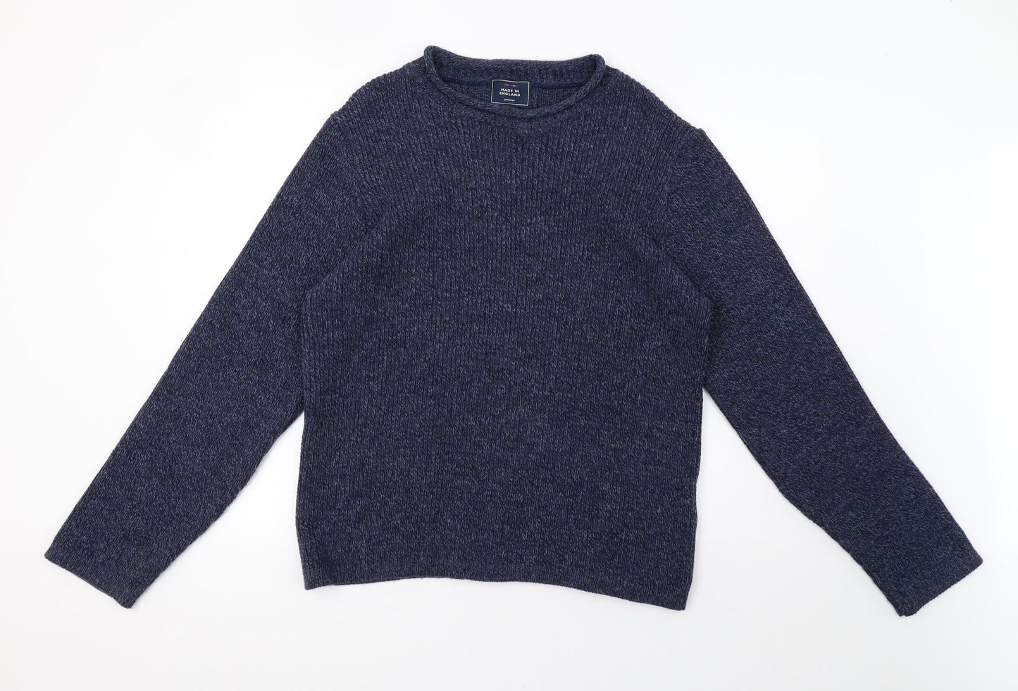 John Lewis Mens Blue  Knit Pullover Sweatshirt Size L  - 44inch