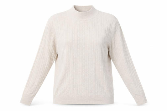 Marks and Spencer Womens Beige  Knit Pullover Sweatshirt Size 14