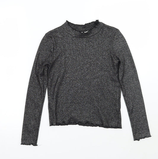 H&M Girls Black   Pullover Jumper Size 12 Years