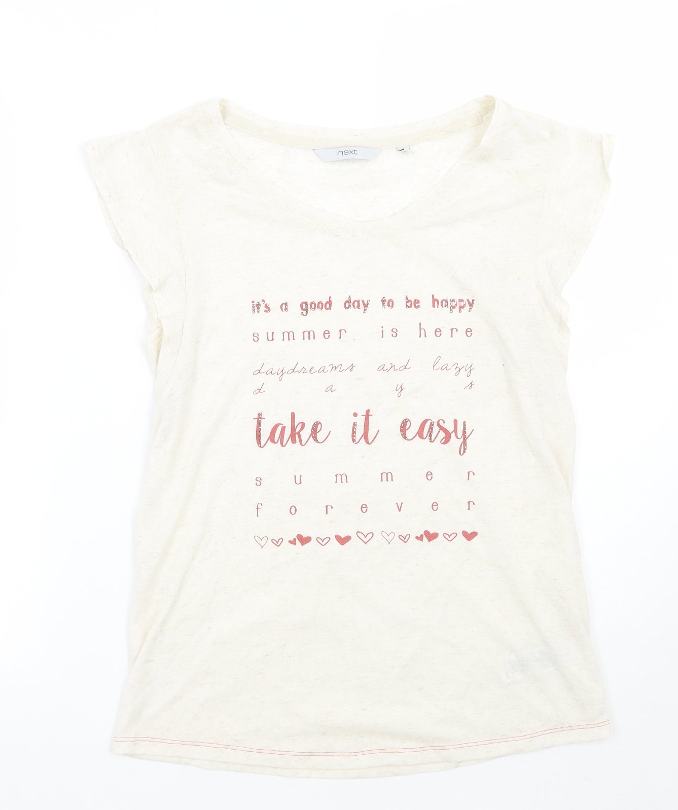NEXT Womens Ivory   Basic T-Shirt Size 6