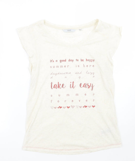 NEXT Womens Ivory   Basic T-Shirt Size 6