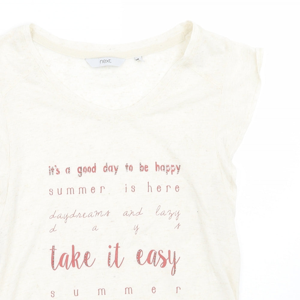 NEXT Womens Ivory   Basic T-Shirt Size 6