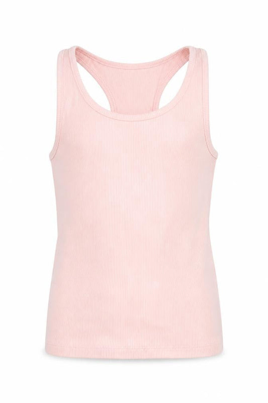 Front view of Tu girls’ pink basic tank, size 3, years
