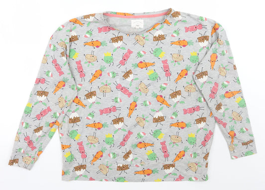 NEXT Womens Grey Geometric  Pullover Jumper Size M